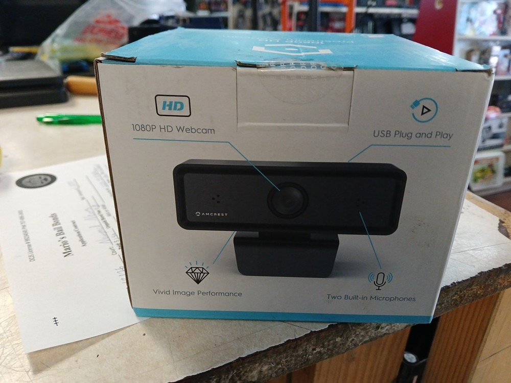 Amcrest Webcam PC Camera USB Built-in Mic Desktop Laptop Live Streaming AWC2198