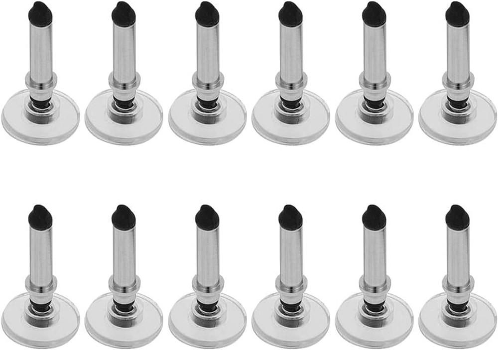 12 Pcs Silver Universal Stylus Replacement TipsUniversal Disc Tips Round Sha...