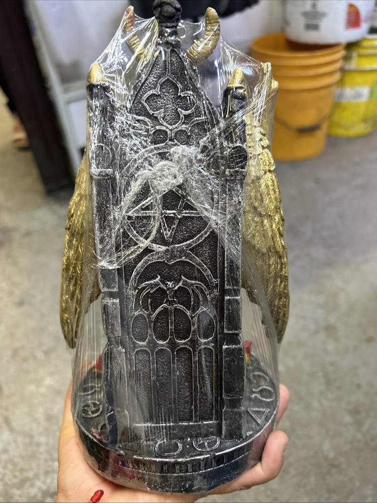 Baphomet Statue Gold With Trone (separate) 9.5in