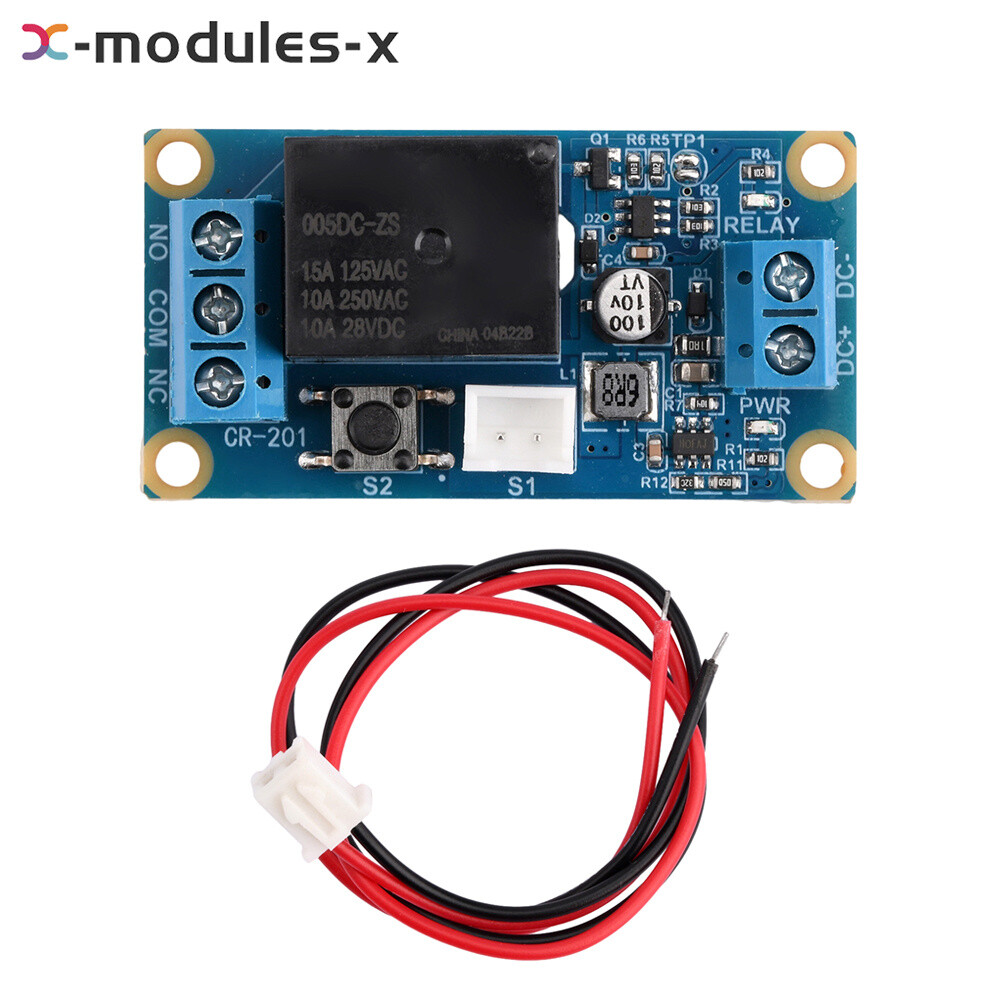 DC5-28V Wide Voltage 1Channel Single Button Bistable Self-Locking Relay Module