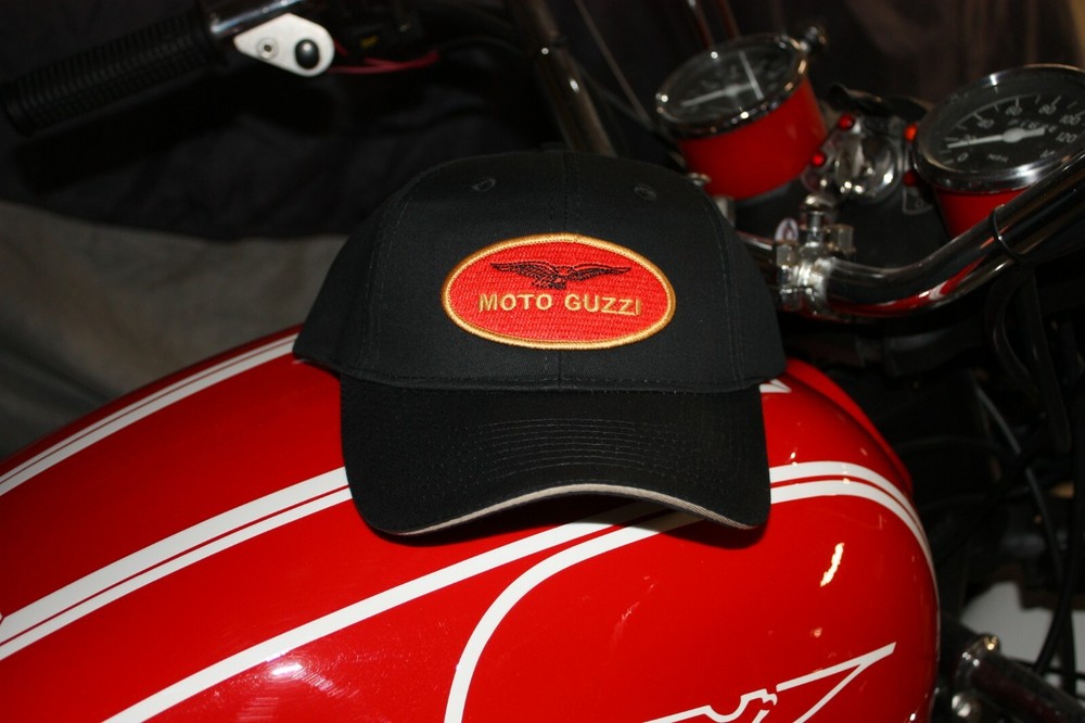 Moto Guzzi "Patch" Cap/Hat... BLACK/Khaki  CP85