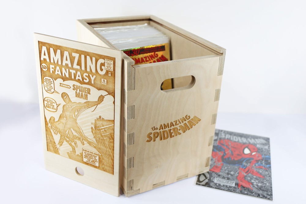 Spider-man Timber Comic Storage Box *Comics Not Included