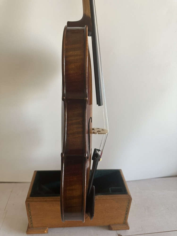 4/4 Violin Solid flamed maple back old spruce top hand carved the STATUE K3742