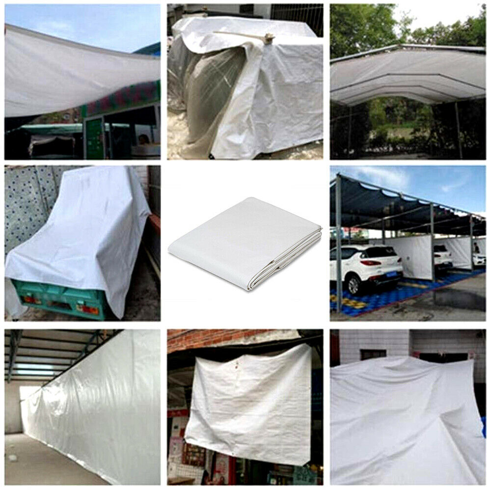 Tarp Cover Tarpaulin Heavy Duty Waterproof Canopy Tent Boat Awning RV Pool Cover