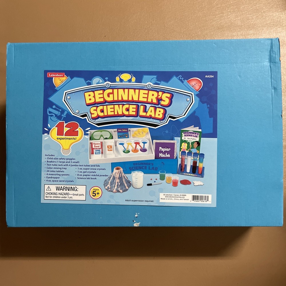 Lakeshore Beginner's Science Lab 12 Experiments AA254 New Open Box