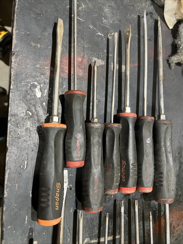 Snap On 15 Pieces Soft Grip Screwdrivers Slotted Phillips Torx