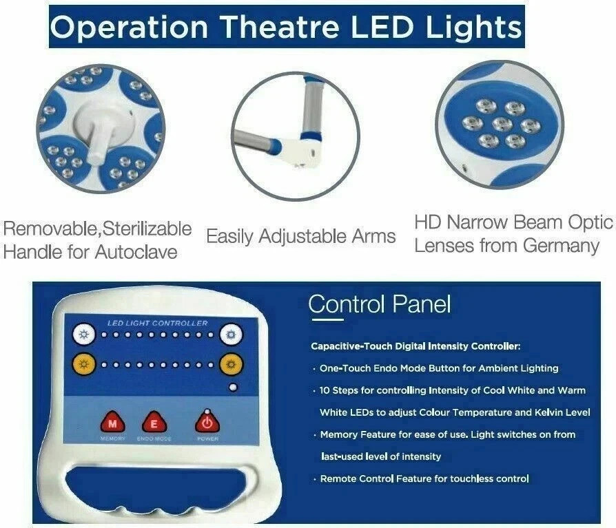 Advanced Examination LED OR Light Operation Theater Light Digital Control Panel