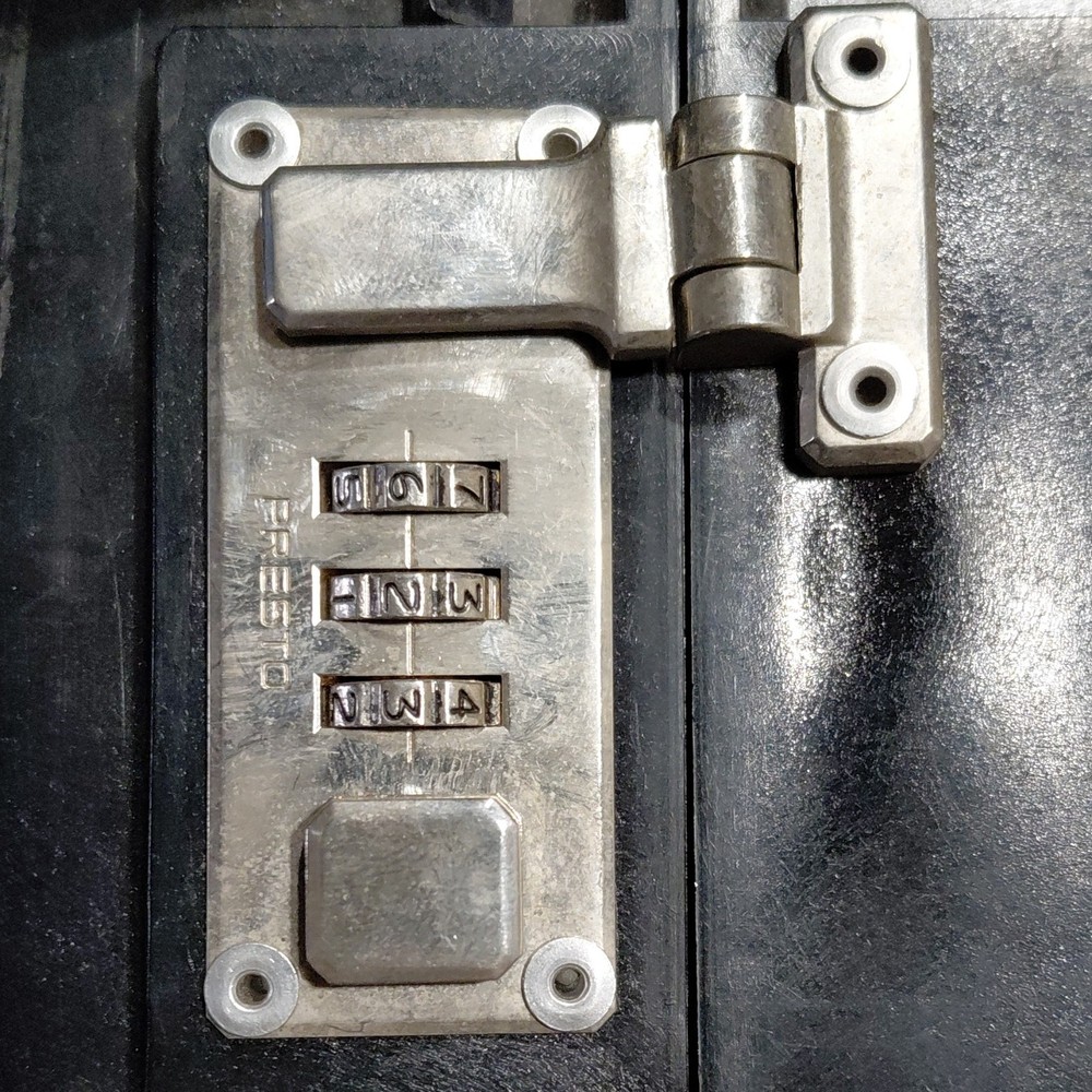 John Hall Plastics Hard Gun Case Black Green Interior Combination Lock