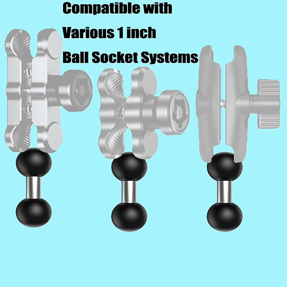1" Double Ball Mount Adapter for RAM Mounts - Durable, Waterproof & Adjustable