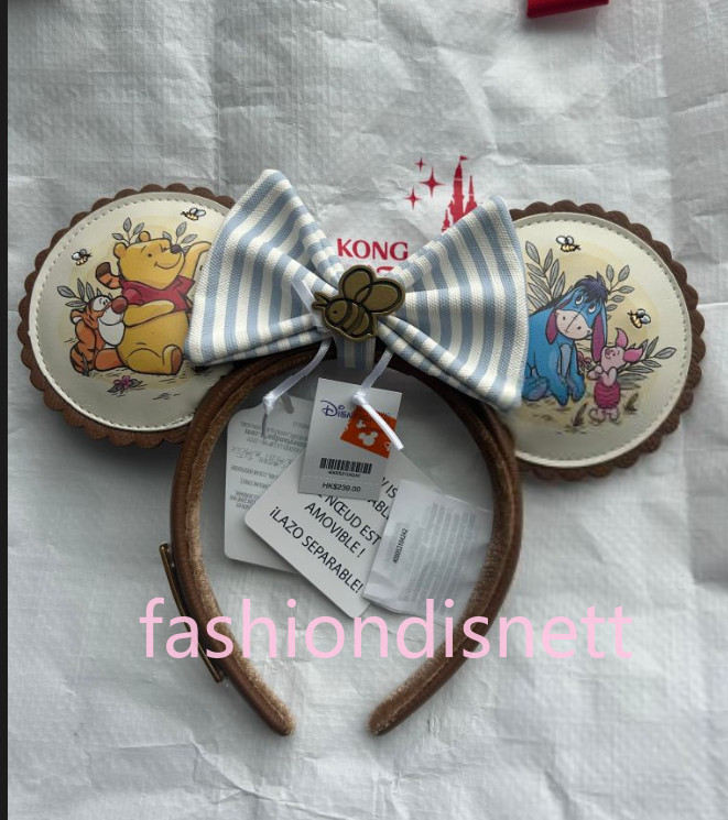 2026 Genuine HongKong Disney Loungefly Winnie The Pooh Bee Ears Headband