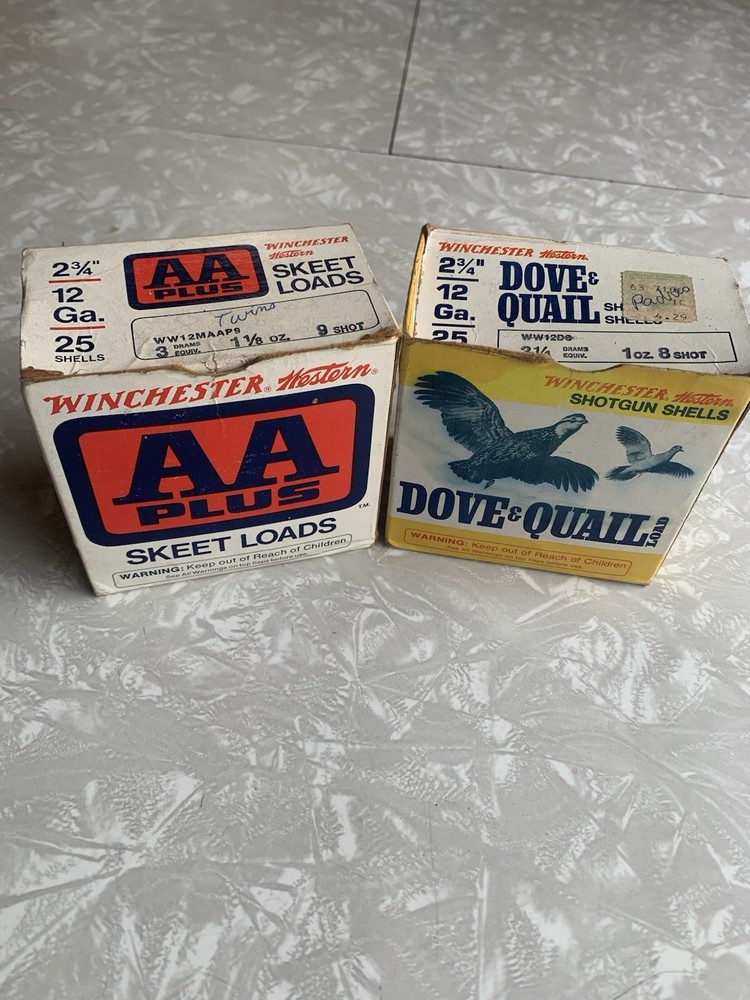 Vintage Winchester Shotgun Shell boxes- Empty- 12ga