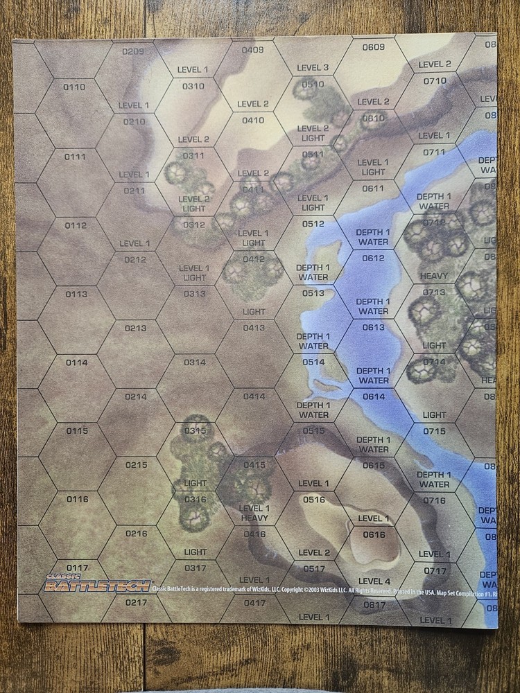 Classic Battletech 2003 Map Set Compilation #1 - 22 Total Maps (Missing Two) VG