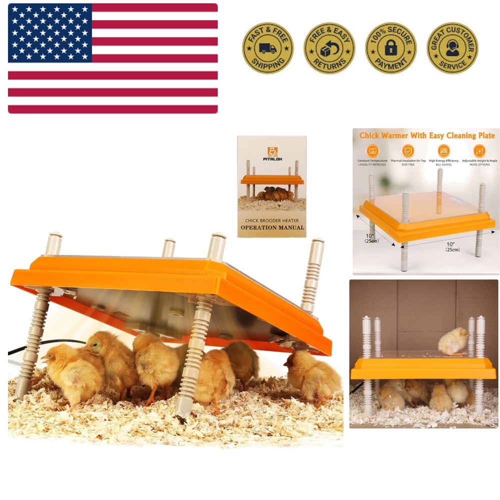 Brooder Heater for Chicks: Chick Brooder Heating Plate with Easy- Cleaning Pl...