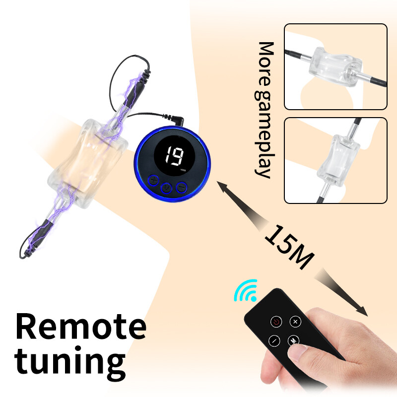 Electric Penis-Stretcher Enhancer-Ball-Scrotum-Ring-Delay-Ejaculation Men Remote