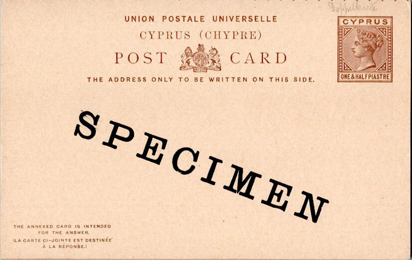 Cyprus Higgins & Gage U9 Specimen Unused.