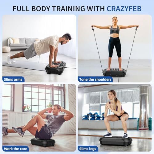 Vibration Plate Exercise Machine - CrazyFeb Vibration Plate for Lymphatic Draina