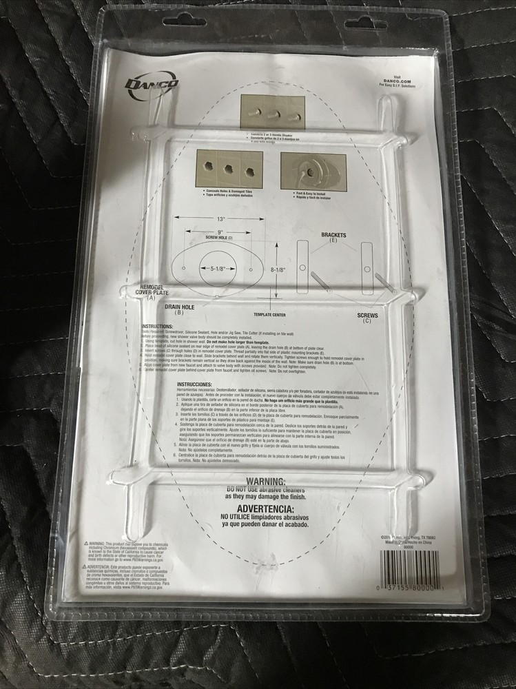 Danco Chrome Remodel Cover Plate 80000