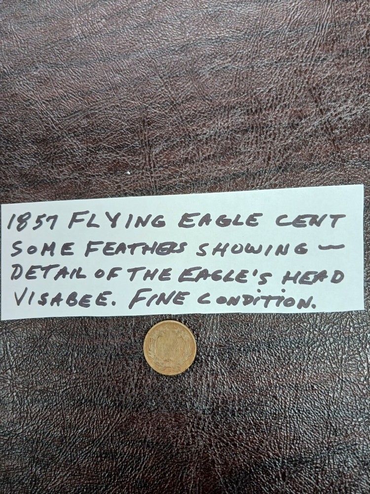 1857 Flying Eagle copper-nickel U.S. cent. Fine, See*
