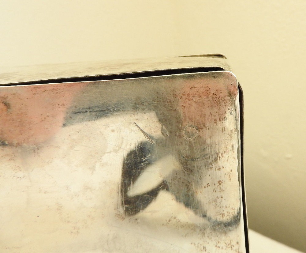 WW2 Military Silver Cigarette Box Presented From 22 Station Officers Mess (4977)