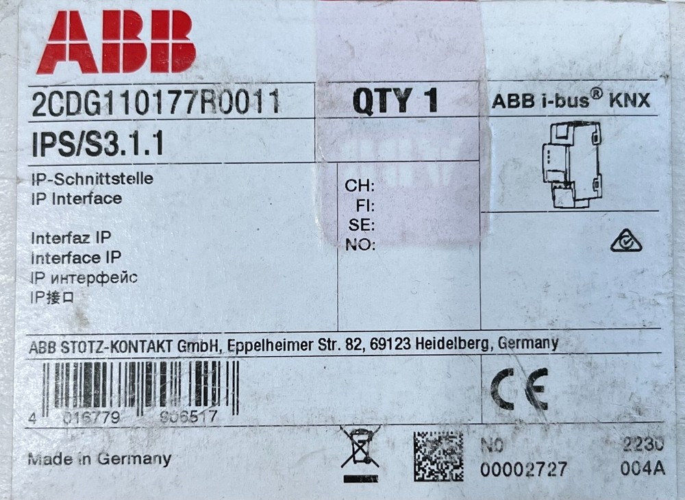 Interface IP IPS/S3.1.1, MDRC - ABB 2CDG110177R0011