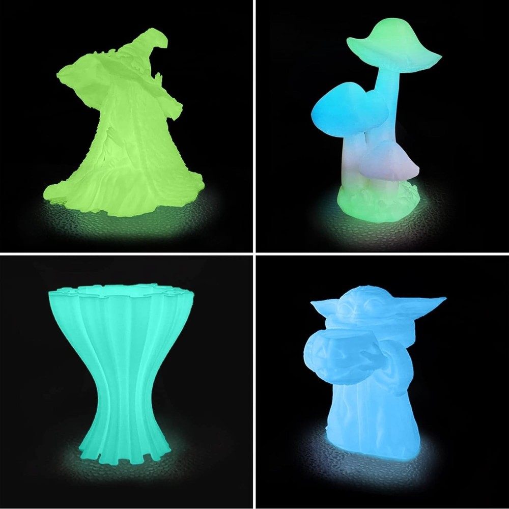 Multicolor Glow Filament Bundle 1.75mm 4 Pack