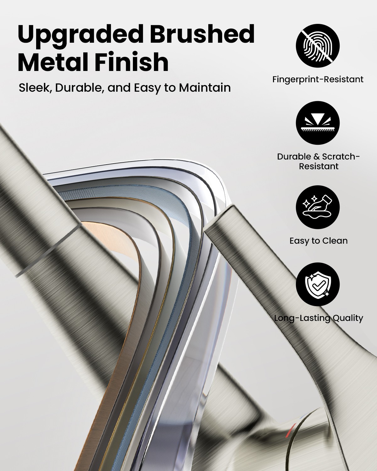 JOMOO Brushed Nickel/Chrome Kitchen Faucet, Pull Down Sprayer,Bar/RV