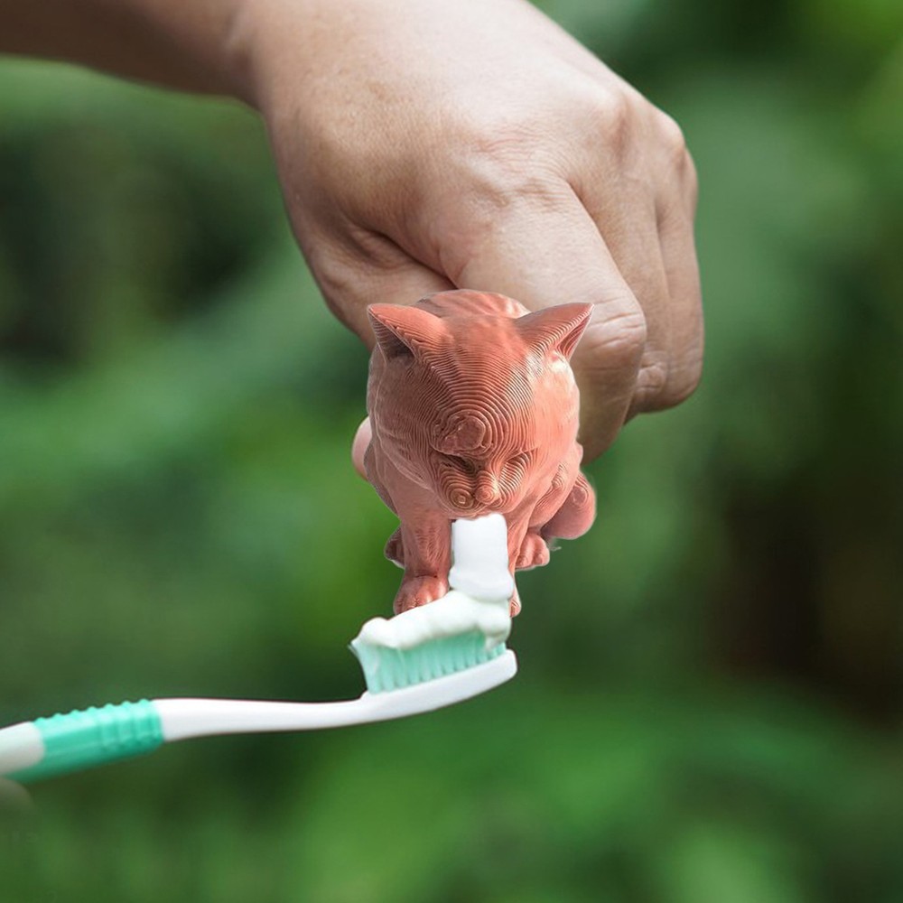 Funny Toothpaste Cap Dispenser – Creative Vomiting Kitty Topper for Cat Lovers