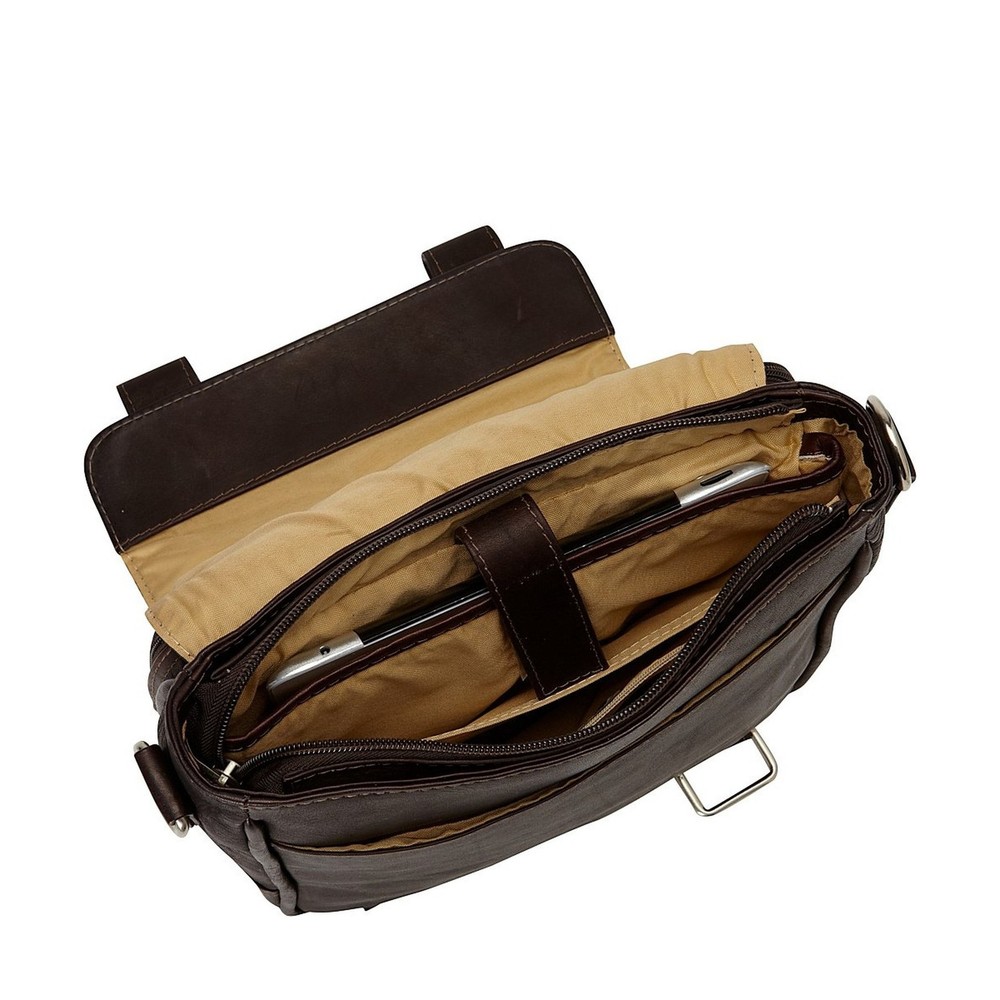 Double Loop Tablet Carry-All, Saddle, One Size