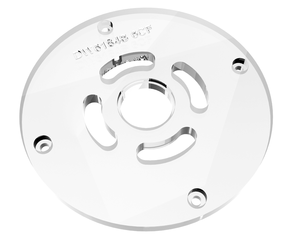 3/8" Thick baseplate upgrade for Dewalt DW6184 with bushing compatibility