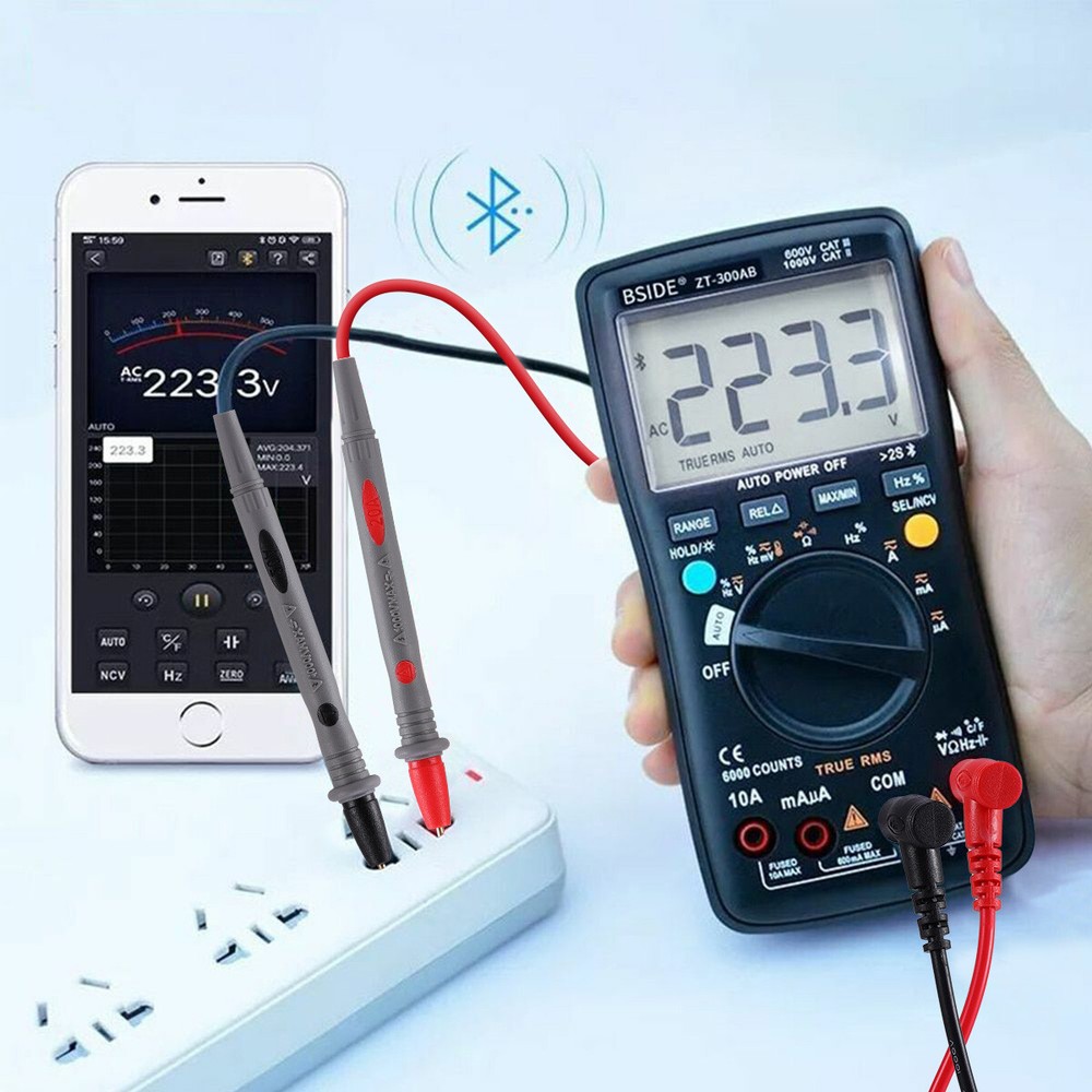 1/2X Multimeter Voltmeter Cable Thin Needle Tester Unique Probe Test Lead Cord