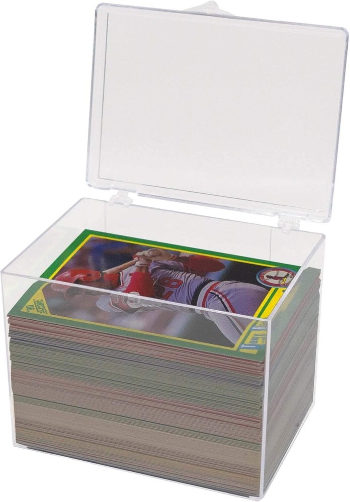 3x BCW Hinged Boxes Hold 150 Trading Cards – Clear Plastic Storage Cases