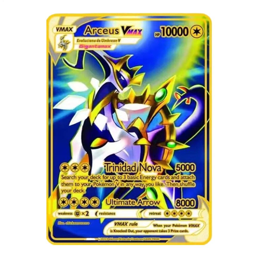 Arceus VMAX Gold Metal Card