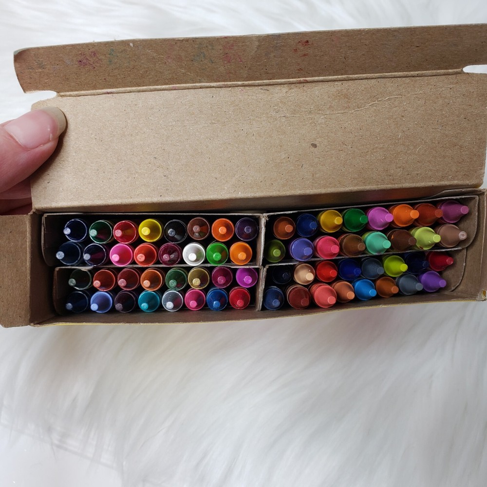 Crayola Crayons Box with Built-In Sharpener 64 Crayons Assorted Colors