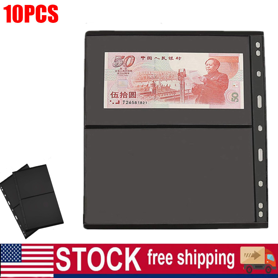 10Pcs Stamp Pages Coin Collectors 2 Lines Stamp Photo Book Album
