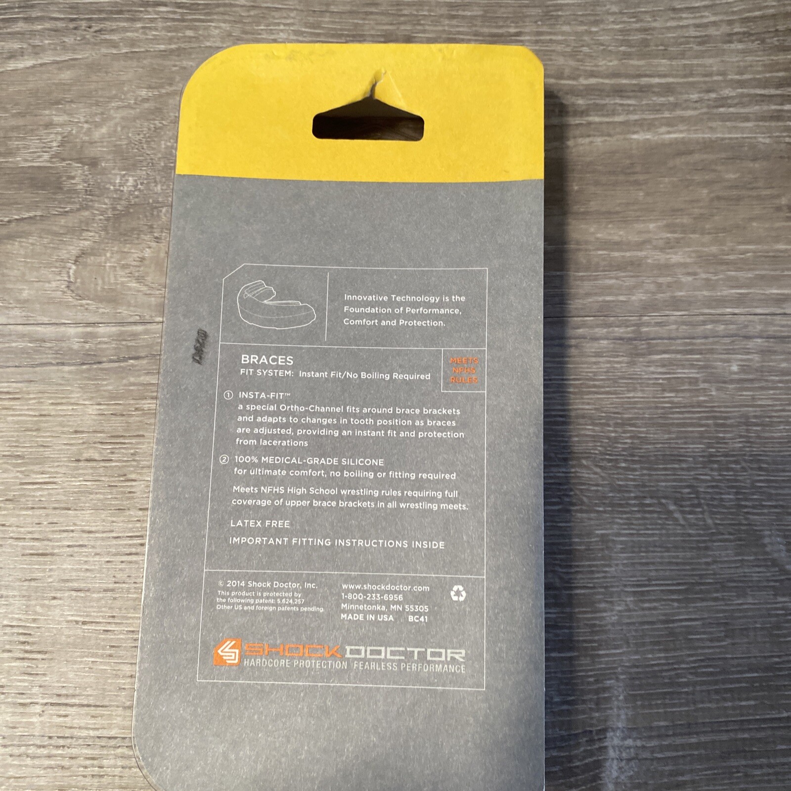 Shock Doctor Braces Mouthguard No Boil Mold Instant Fit Superior Strapless Youth