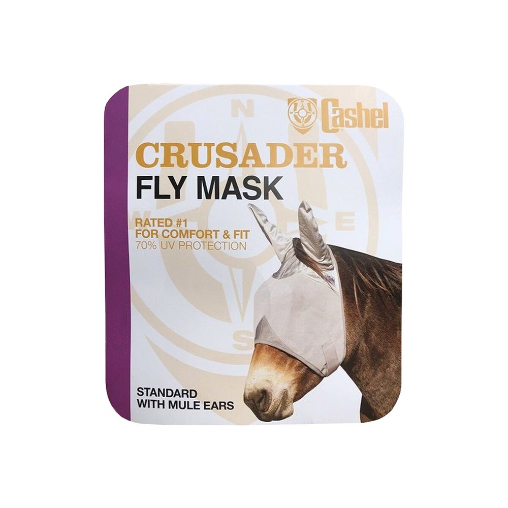 CASHEL Crusader Standard Protective Soft Mesh Fly Mask with Mule Ears - Sizes