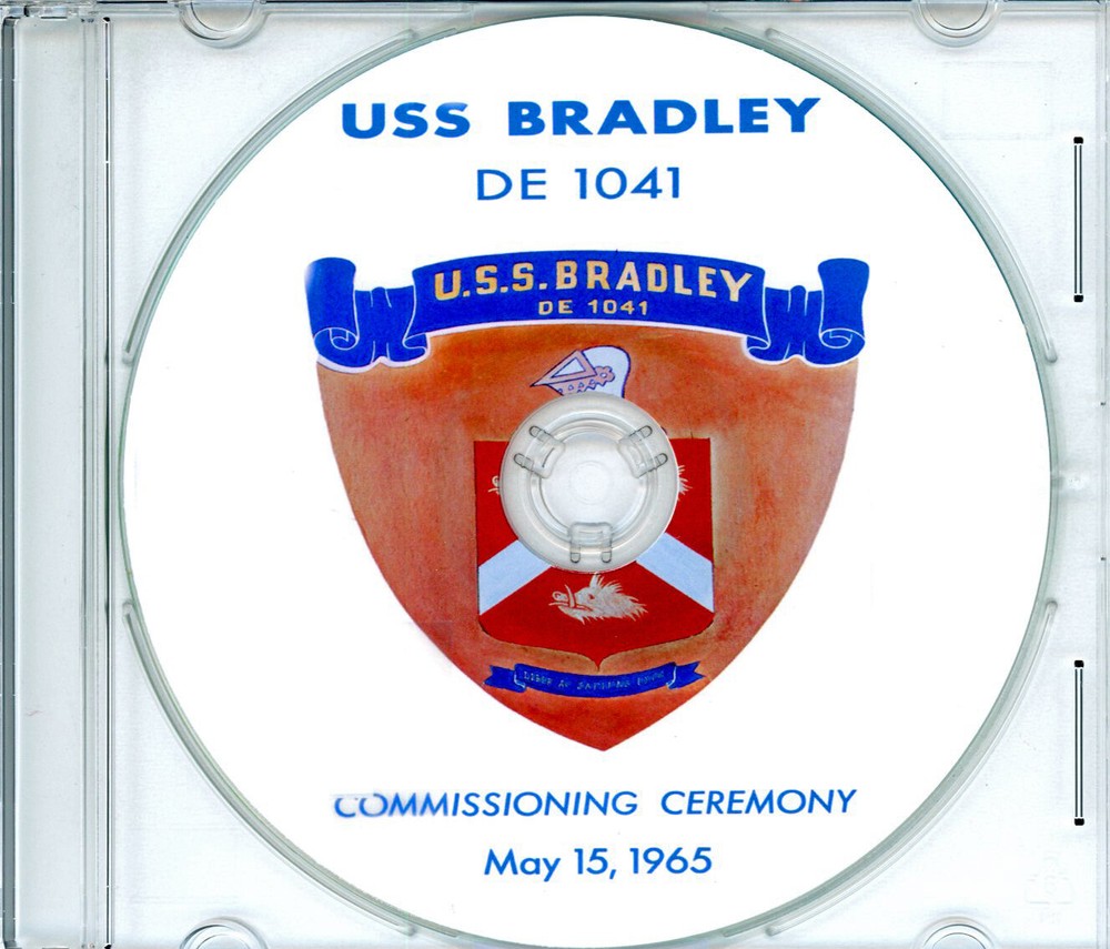 USS Bradley DE 1041 Commissioning Program 1965  Navy Plank Owners