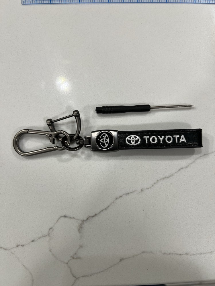 Toyota Leather Keychain Black