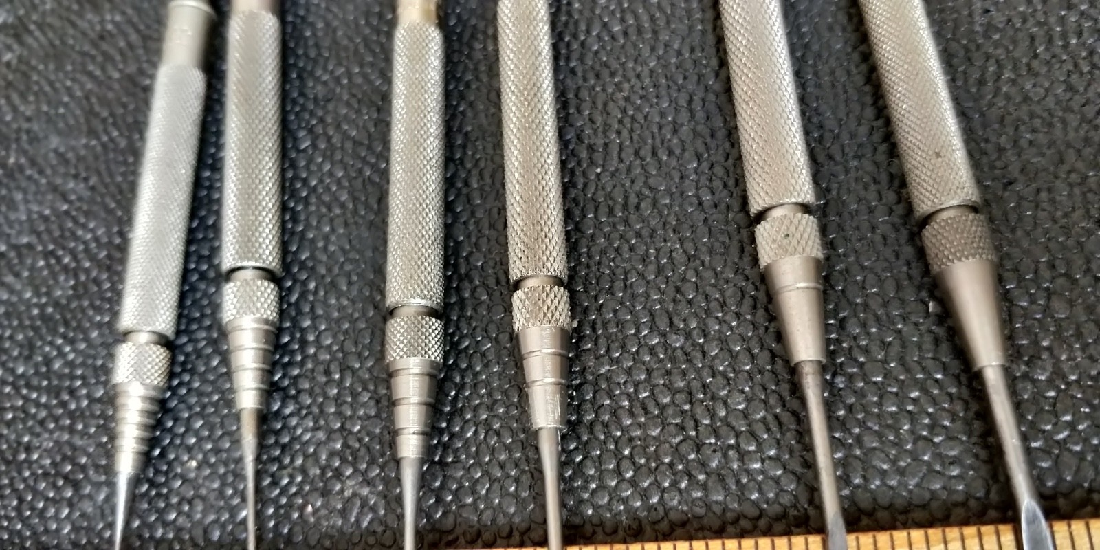 FULL SET Vintage The L.S. Starrett Co. S555-6 Jewelers6 Piece Screwdriver Set