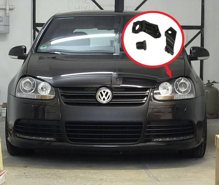 Headlamp Headlight Bracket Tab Repair Kit Compatible With VW Golf MK5 Jetta