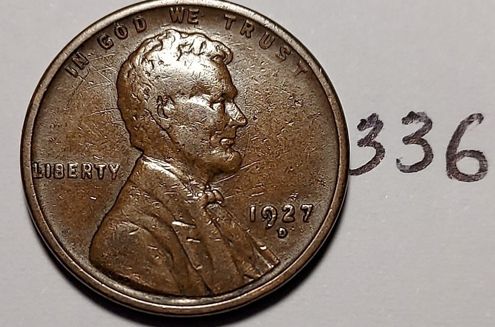 1927-D Lincoln Wheat Cent         #336
