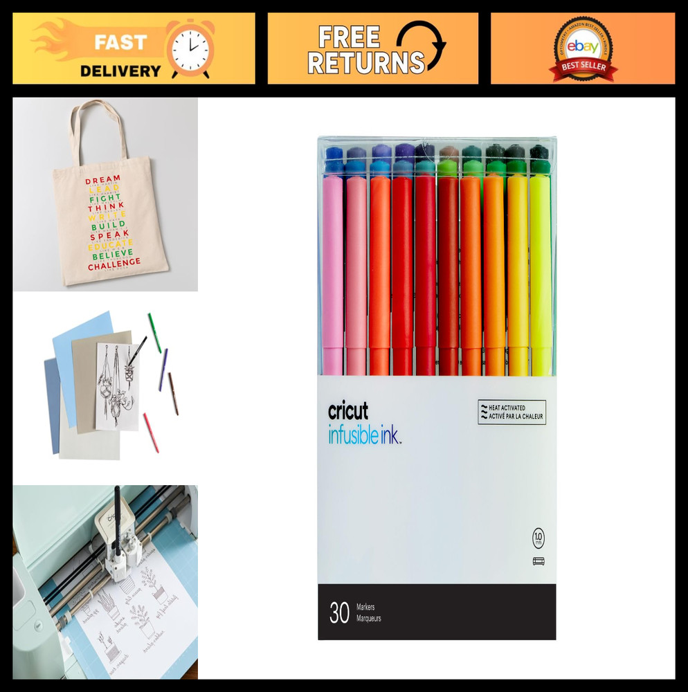 Infusible Ink Markers 1.0 Sampler (30 ct) for Sublimation & HTV Projects - Compa