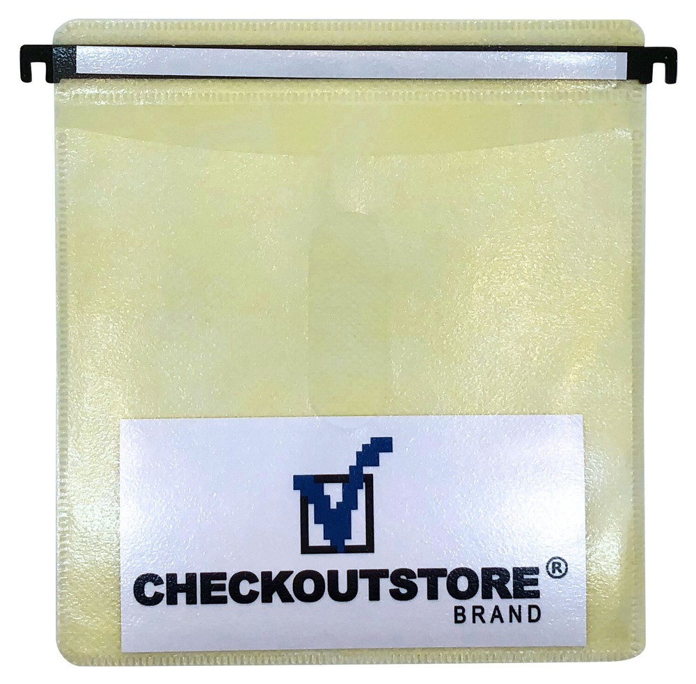 CD Double-sided Refill Plastic Hanging Sleeve Yellow Lot