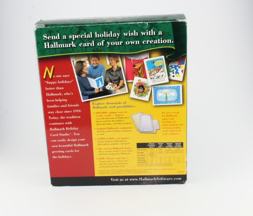 Hallmark Holiday Card Studio Software Windows 98 Craft Print Cards