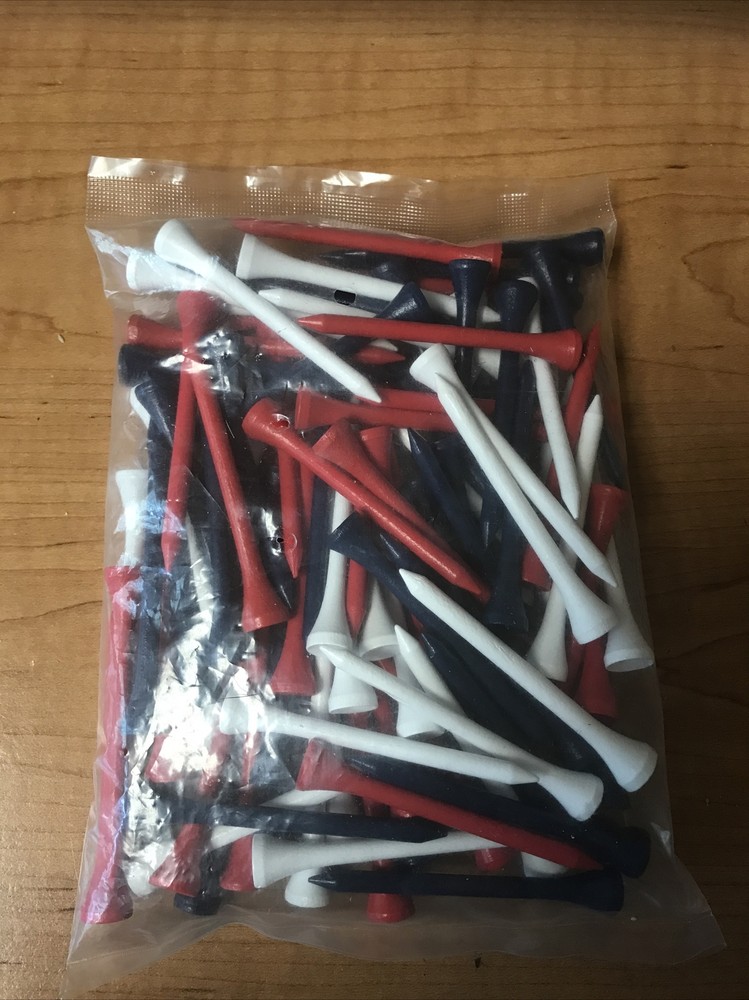 100 Ct Professional Tee 2 3/4" Red , White & Blue Tees
