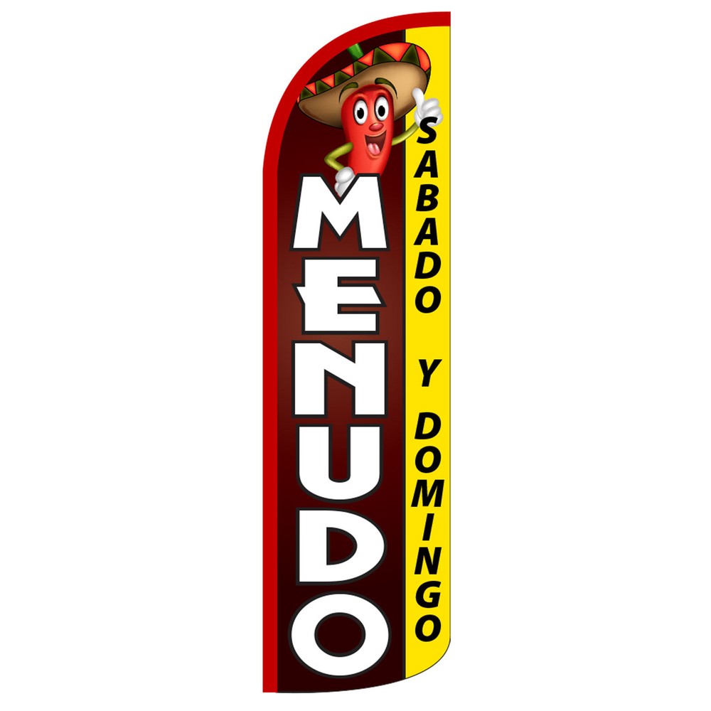 Menudo Extra Wide Windless Swooper Flag