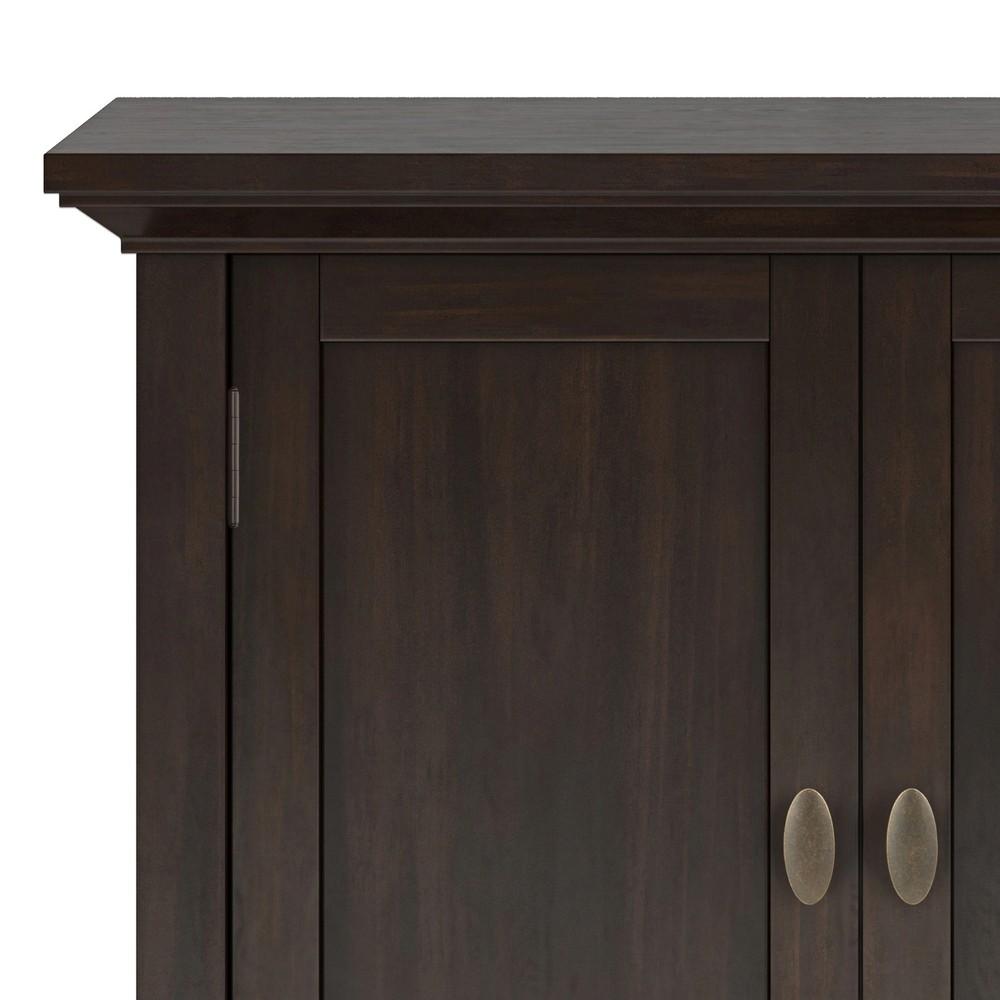 WYNDENHALL Mansfield SOLID WOOD 32 inch Wide Transitional Low Storage...
