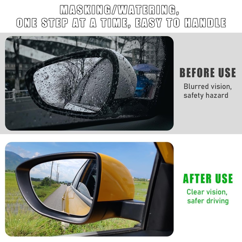 Ohleats 2PCS Small Silicone Window Squeegee, Auto Windshield Black+black