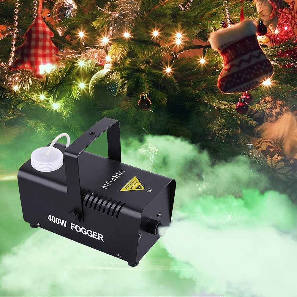 Fog Machine, Smoke Machine with Wireless&Wired Remote Control for Halloween, Par