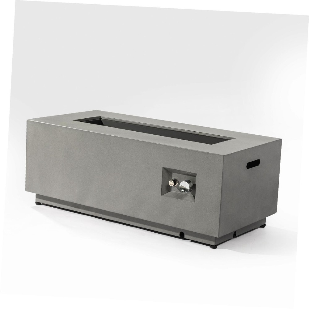 42" Propane Gas Fire Pit Table 2-Pieces, 50000 BTU Rectangular Steel Fire